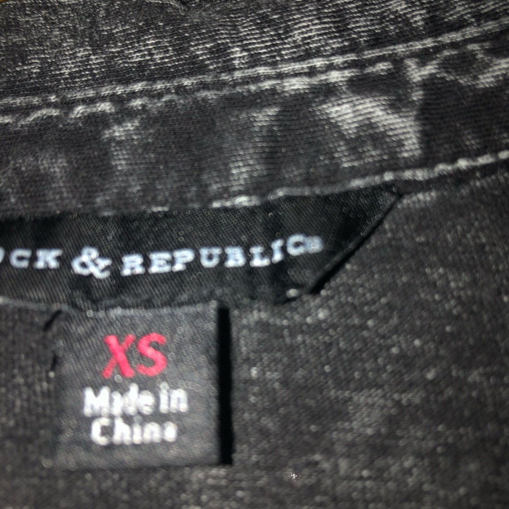 Gray Denim Button Down Lightweight Jean Shirt - image 3